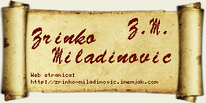 Zrinko Miladinović vizit kartica